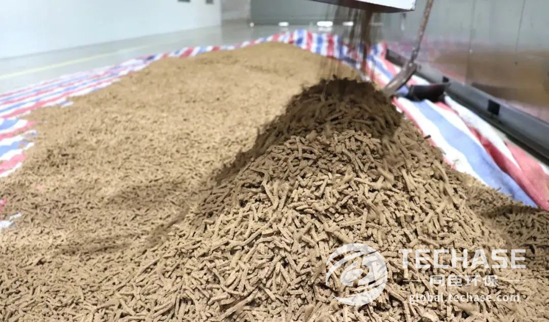 Techase Sludge Dryer Case Study - Soy Products Dregs Drying